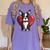 Boston Terrier Mom Dad Bostie Dog Lover Valentines Day Women's Comfort Colors T-Shirt Violet