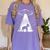 Boston Terrier Mom Dad Dog Alien UFO Women's Comfort Colors T-Shirt Violet