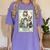 The Boston Terrier Mom Skeleton Spooky Season Halloween Women's Comfort Colors T-Shirt Violet