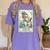 Boston Terrier Mom Skeleton Tarot Card Witch Vibes Dog Mom Women's Comfort Colors T-Shirt Violet