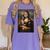 Boston Terrier Mona Lisa Painting Art Dog Mom Dad For Men Women Kids Women's Comfort Colors T-Shirt Violet