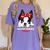 Boston Terrier Mum Dog Woman Idea Women's Comfort Colors T-Shirt Violet