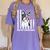 Boston Terrier Papa Cool Dog Lover USA American Flag Men Women Women's Comfort Colors T-Shirt Violet