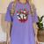Boston Terrier Santa Claus Elf Reindeer Christmas Dog X-Mas Women's Comfort Colors T-Shirt Violet