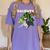 Boston Terrier Santa Claus Hat Merry Christmas Dog X-Mas Women's Comfort Colors T-Shirt Violet