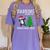 Boston Terrier Santa Hat Dabbing Around The Christmas Tree Women's Comfort Colors T-Shirt Violet