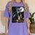 Boston Terrier Selfie Full Moon Flying Witch Halloween Dog Women's Comfort Colors T-Shirt Violet