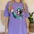 Boston Terrier Selfie Statue Of Liberty 4th Of July American Women's Comfort Colors T-Shirt Violet