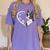 Boston Terrier Shirts For Women Girls Kids Heart Cute Women's Comfort Colors T-Shirt Violet