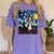 Boston Terrier Starry Night Van Gogh Art Women's Comfort Colors T-Shirt Violet