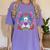 Boston Terrier Sugar Skull Dog Day Of The Dead Women's Comfort Colors T-Shirt Violet