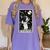 Boston Terrier Tarot Card Star With The Moon Men Women Kids Women's Comfort Colors T-Shirt Violet