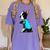 Boston Terrier Tattoos I Love Mom Women's Comfort Colors T-Shirt Violet