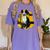 Boston Terrier s Mid-Century Modern Art s Street Grunge Women's Comfort Colors T-Shirt Violet