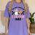 You Can't Scare Me I Teach Art Retro Teacher Ghost Halloween Women's Comfort Colors T-Shirt Violet