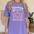 Christmas Candy Cane Work Of Heart Fourth 4th Grade Teacher Women's Comfort Colors T-Shirt Violet