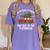 Christmas Teacher Squad Festive Car Tree Lights Xmas Women's Comfort Colors T-Shirt Violet