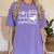 Coffee Teach Repeat Women's Misses Plus Size Teacher Women's Comfort Colors T-Shirt Violet
