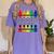 Colorful Crayon Kindergarten Team Tee For Teachers Students Men Women Kids Women's Comfort Colors T-Shirt Violet
