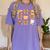 Coquette Bow Teacher Thanksgiving Fall Autumn Girls Women Women's Comfort Colors T-Shirt Violet