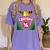 Crayon Box Fun Teacher Student Crayon Squad Halloween 2023 Women's Comfort Colors T-Shirt Violet