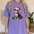 Cute Boston Terrier Dog Christmas Merry X-Mas Graphic Women's Comfort Colors T-Shirt Violet