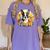 Cute Boston Terrier Spring Flower Garden Colorful Puppy Dog Women's Comfort Colors T-Shirt Violet