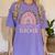 Cute Daycare Teacher Rainbow Leopard Print Childcare Worker Women's Comfort Colors T-Shirt Violet Cute Daycare Teacher Rainbow Leopard Print Childcare Worker Women's Comfort Colors T-Shirt Violet