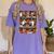 Cute Ghost Book Reading Books Lover Spooky Teacher Halloween Women's Comfort Colors T-Shirt Violet