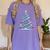 DNA Helix Christmas Tree Scientist Biology Science Teacher Women's Comfort Colors T-Shirt Violet