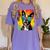 Dog Boston Terrier Hawaiian Women's Comfort Colors T-Shirt Violet