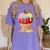 Dripping Apple Ice Cream Cone Cute Teacher Appreciation Women's Comfort Colors T-Shirt Violet
