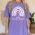 Early Headstart Cute Retro Rainbow Teachers Women's Comfort Colors T-Shirt Violet Early Headstart Cute Retro Rainbow Teachers Women's Comfort Colors T-Shirt Violet