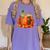 Fall Book Autumn Reading Teacher Halloween Pumpkin Season Women's Comfort Colors T-Shirt Violet