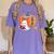 Fall Book Pumpkin Ghost Reading Books Halloween Teacher Women's Comfort Colors T-Shirt Violet