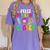 Feliz Primer Dia De Clases Kids Girl Teacher Spanish School Women's Comfort Colors T-Shirt Violet