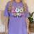 Field Zoo Trip Shirt For Teacher Second Grade Crew Women's Comfort Colors T-Shirt Violet