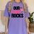 Our Flock Rocks Flamingo Mother's Day Teacher Women's Comfort Colors T-Shirt Violet Our Flock Rocks Flamingo Mother's Day Teacher Women's Comfort Colors T-Shirt Violet