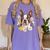 Floral Boston Terrier Women's Comfort Colors T-Shirt Violet