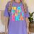 In My Glowing Teacher Era Groovy Colorful Bright Women's Comfort Colors T-Shirt Violet In My Glowing Teacher Era Groovy Colorful Bright Women's Comfort Colors T-Shirt Violet