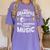 Some Grandpas Play Bingo Real Grandpas Teach Music Teacher Women's Comfort Colors T-Shirt Violet