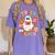 Groovy Halloween Trick Or Teach Retro Floral Ghost Teacher For Men Women Kids Women's Comfort Colors T-Shirt Violet