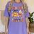 Groovy Pumpkin Spice Makes Teacher Nice Fall Thanksgiving Women's Comfort Colors T-Shirt Violet Groovy Pumpkin Spice Makes Teacher Nice Fall Thanksgiving Women's Comfort Colors T-Shirt Violet