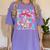 Groovy Teacher Cute Coquette Bow Flower Retro Back To School Women's Comfort Colors T-Shirt Violet