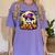 Halloween Boston Terrier Dog Breed With Jack O' Lantern Art Women's Comfort Colors T-Shirt Violet