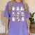 Halloween Ghost Music Teacher Playing Instruments Women's Comfort Colors T-Shirt Violet Halloween Ghost Music Teacher Playing Instruments Women's Comfort Colors T-Shirt Violet