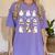 Halloween Ghost Playing Musical Instruments Music Teacher Women's Comfort Colors T-Shirt Violet Halloween Ghost Playing Musical Instruments Music Teacher Women's Comfort Colors T-Shirt Violet