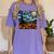 Halloween Pumpkin Starry Night Van Gogh Art Teacher Women's Comfort Colors T-Shirt Violet Halloween Pumpkin Starry Night Van Gogh Art Teacher Women's Comfort Colors T-Shirt Violet