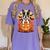 Halloween Retro Boston Terrier Women's Comfort Colors T-Shirt Violet