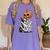 Halloween Skeleton Boston Terrier Women's Comfort Colors T-Shirt Violet